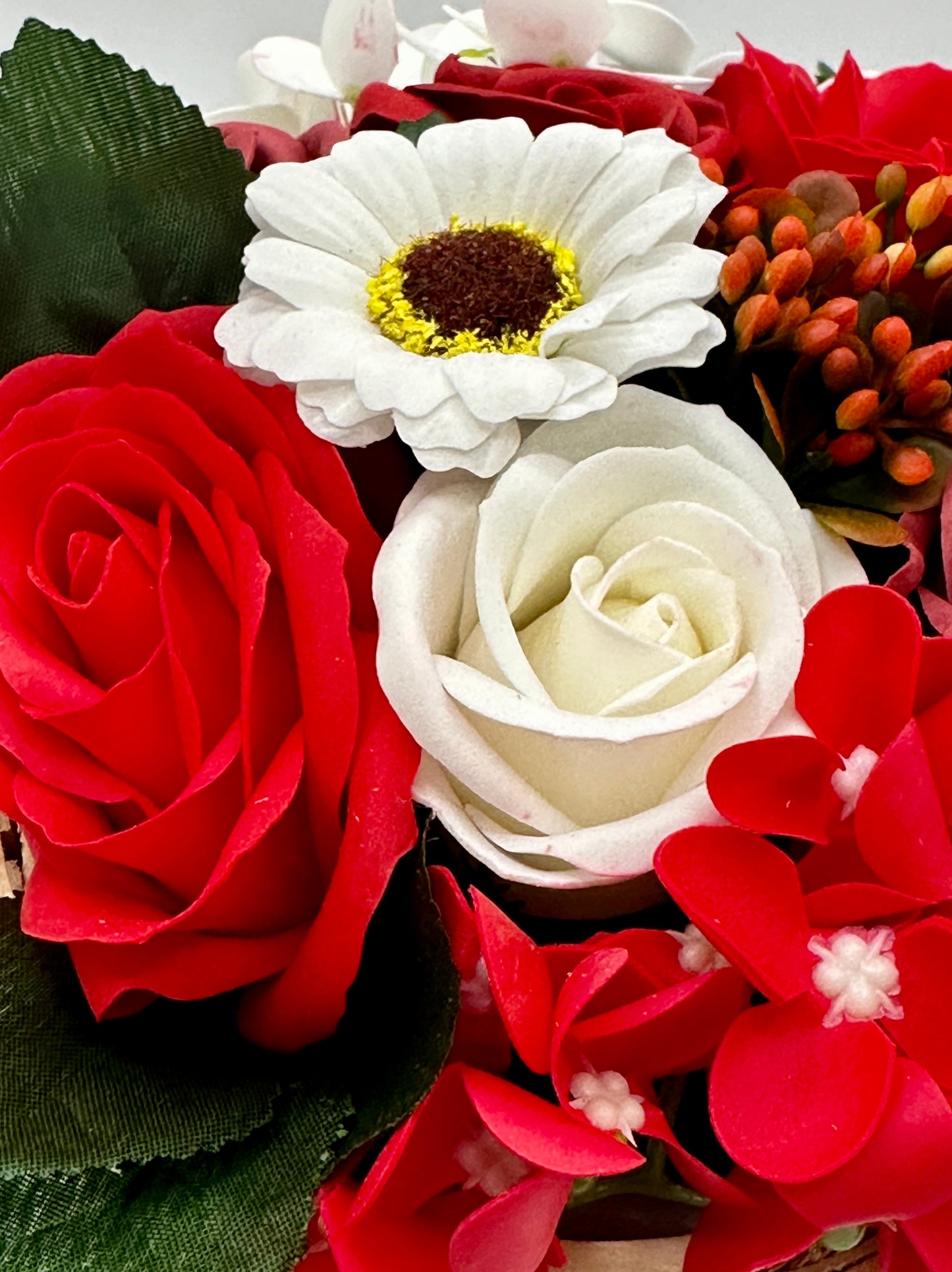 Red Soap Flower Bouquet